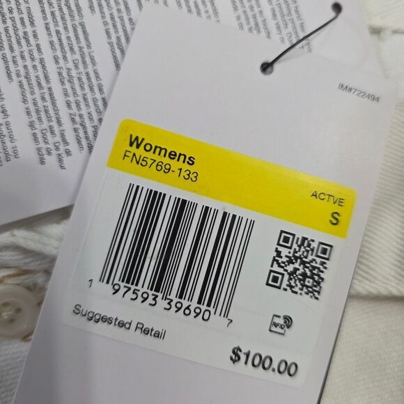 Nike Air Jordan Flight Essentials Denim Button-Down Shirt Off-White Women's S LE - Picture 7 of 8